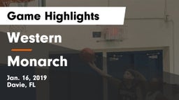 Western  vs Monarch  Game Highlights - Jan. 16, 2019