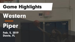 Western  vs Piper   Game Highlights - Feb. 5, 2019