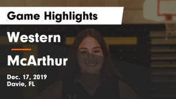 Western  vs McArthur Game Highlights - Dec. 17, 2019