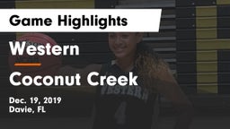 Western  vs Coconut Creek Game Highlights - Dec. 19, 2019
