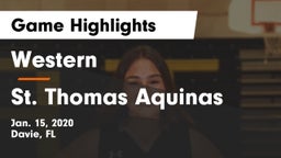 Western  vs St. Thomas Aquinas  Game Highlights - Jan. 15, 2020