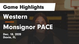 Western  vs Monsignor PACE Game Highlights - Dec. 18, 2020