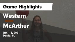 Western  vs McArthur Game Highlights - Jan. 15, 2021