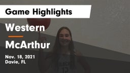 Western  vs McArthur Game Highlights - Nov. 18, 2021