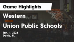 Western  vs Union Public Schools Game Highlights - Jan. 1, 2022
