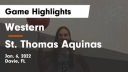 Western  vs St. Thomas Aquinas  Game Highlights - Jan. 6, 2022