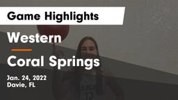 Western  vs Coral Springs  Game Highlights - Jan. 24, 2022