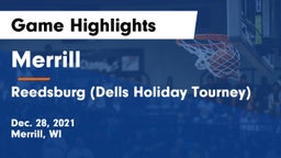 Merrill  vs Reedsburg (Dells Holiday Tourney) Game Highlights - Dec. 28, 2021