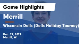 Merrill  vs Wisconsin Dells (Dells Holiday Tourney) Game Highlights - Dec. 29, 2021