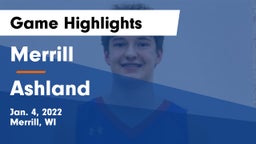 Merrill  vs Ashland  Game Highlights - Jan. 4, 2022