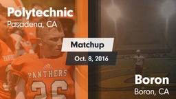 Matchup: Poly  vs. Boron  2016