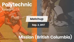 Matchup: Polytechnic High Sch vs. Mission (British Columbia) 2017