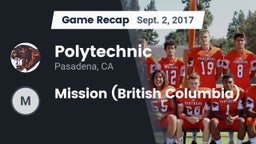 Recap: Polytechnic  vs. Mission (British Columbia) 2017