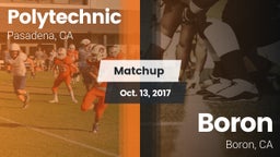 Matchup: Polytechnic High Sch vs. Boron  2017