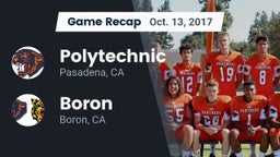 Recap: Polytechnic  vs. Boron  2017