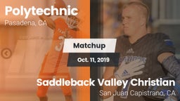 Matchup: Polytechnic High Sch vs. Saddleback Valley Christian  2019