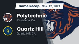 Recap: Polytechnic  vs. Quartz Hill  2021