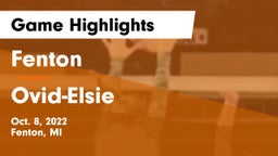 Fenton  vs Ovid-Elsie  Game Highlights - Oct. 8, 2022