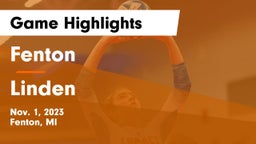Fenton  vs Linden  Game Highlights - Nov. 1, 2023