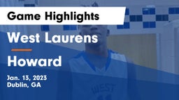 West Laurens  vs Howard  Game Highlights - Jan. 13, 2023