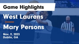 West Laurens  vs Mary Persons  Game Highlights - Nov. 9, 2023