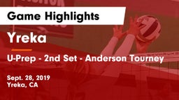 Yreka  vs U-Prep - 2nd Set - Anderson Tourney Game Highlights - Sept. 28, 2019