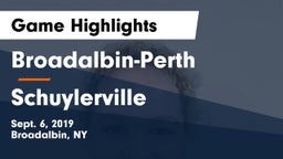 Broadalbin-Perth  vs Schuylerville  Game Highlights - Sept. 6, 2019