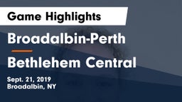 Broadalbin-Perth  vs Bethlehem Central  Game Highlights - Sept. 21, 2019