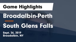 Broadalbin-Perth  vs South Glens Falls  Game Highlights - Sept. 26, 2019
