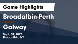 Broadalbin-Perth  vs Galway  Game Highlights - Sept. 30, 2019