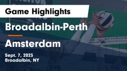Broadalbin-Perth  vs Amsterdam  Game Highlights - Sept. 7, 2023