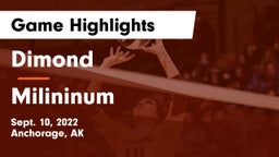 Dimond  vs Milininum Game Highlights - Sept. 10, 2022