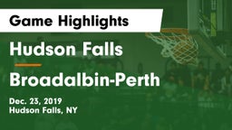 Hudson Falls  vs Broadalbin-Perth  Game Highlights - Dec. 23, 2019