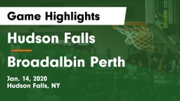 Hudson Falls  vs Broadalbin Perth Game Highlights - Jan. 14, 2020