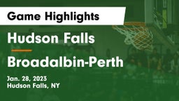 Hudson Falls  vs Broadalbin-Perth  Game Highlights - Jan. 28, 2023