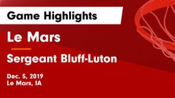 Le Mars  vs Sergeant Bluff-Luton  Game Highlights - Dec. 5, 2019