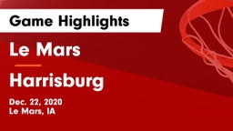 Le Mars  vs Harrisburg  Game Highlights - Dec. 22, 2020
