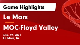 Le Mars  vs MOC-Floyd Valley  Game Highlights - Jan. 12, 2021