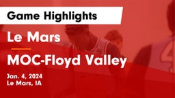 Le Mars  vs MOC-Floyd Valley  Game Highlights - Jan. 4, 2024