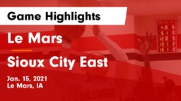 Le Mars  vs Sioux City East  Game Highlights - Jan. 15, 2021