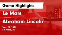 Le Mars  vs Abraham Lincoln  Game Highlights - Jan. 22, 2021