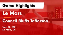 Le Mars  vs Council Bluffs Jefferson  Game Highlights - Jan. 29, 2021