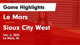 Le Mars  vs Sioux City West   Game Highlights - Jan. 6, 2023