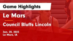 Le Mars  vs Council Bluffs Lincoln  Game Highlights - Jan. 20, 2023