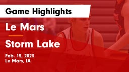 Le Mars  vs Storm Lake  Game Highlights - Feb. 15, 2023