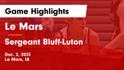 Le Mars  vs Sergeant Bluff-Luton  Game Highlights - Dec. 2, 2023