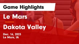 Le Mars  vs Dakota Valley  Game Highlights - Dec. 16, 2023