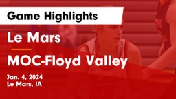 Le Mars  vs MOC-Floyd Valley  Game Highlights - Jan. 4, 2024