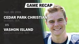 Recap: Cedar Park Christian  vs. Vashon Island  2016