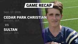 Recap: Cedar Park Christian  vs. Sultan  2016